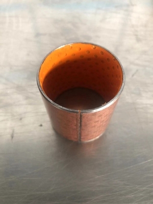 Red Bronze Polymer Plain Bearings , Tin / Copper Plated Split Steel Bushing Better Performance